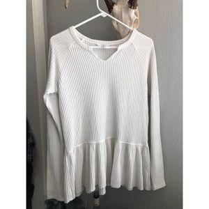 Time & Tru Waffle Knit Sweater